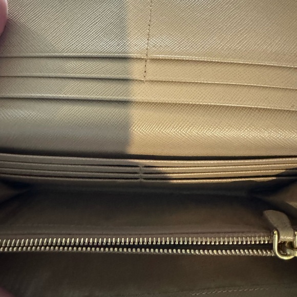 Prada Continental Wallet in Beige & Gold Hardware - Picture 12 of 12